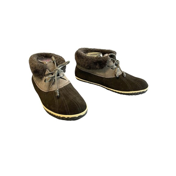 Sperry Top Sider Women's Elayna Duck Pile black suede Lined‎ Boots Sz 10M Winter - Picture 2 of 10